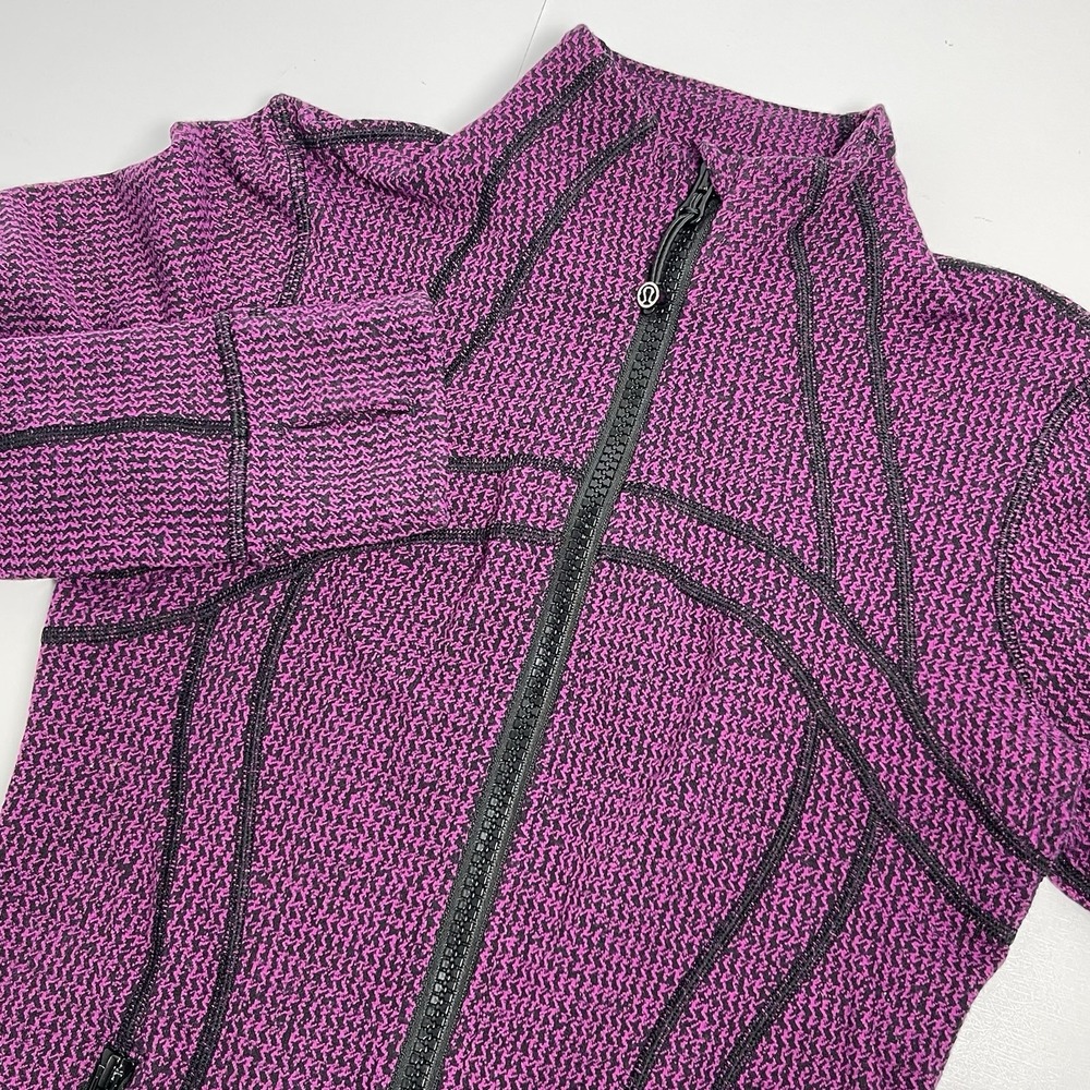 Lululemon Define Jacket 4 Teeny Tooth Athleisure Yoga Deep Fuchsia Black Zip